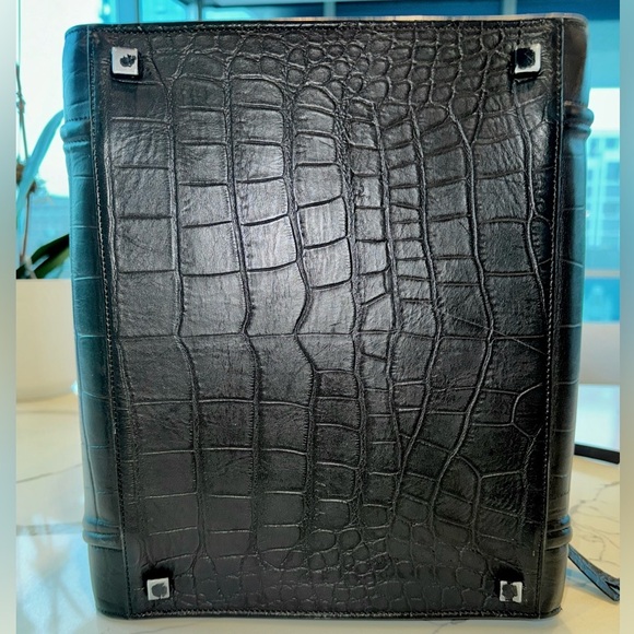 Celine Crocodile Embossed Phantom  / BLACK Medium Rare Edition 100% Authentic - Picture 11 of 15